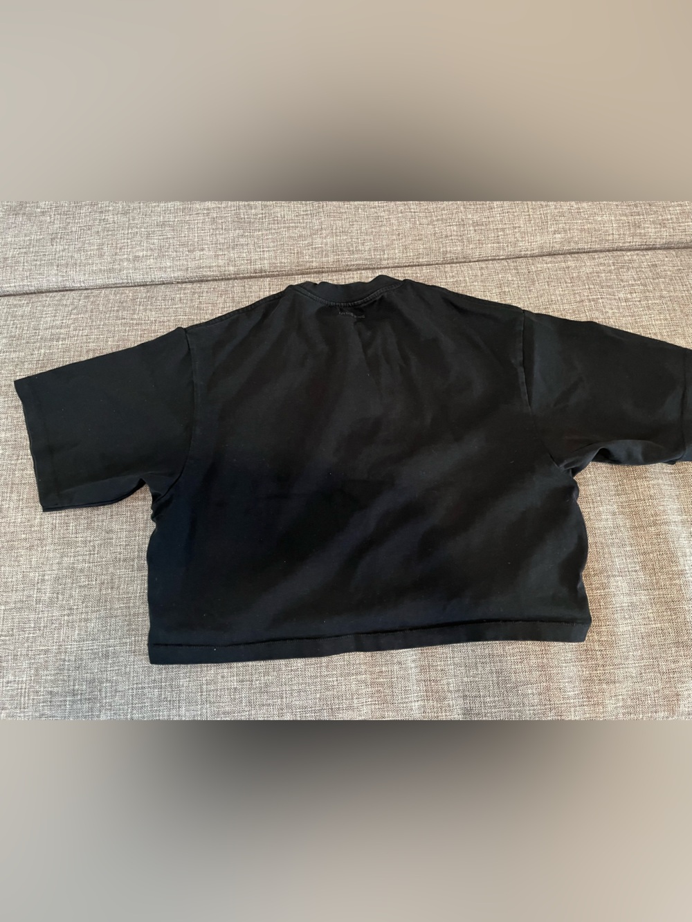 Anine Bing Black Myers Cropped Tee - Picture 6 of 8